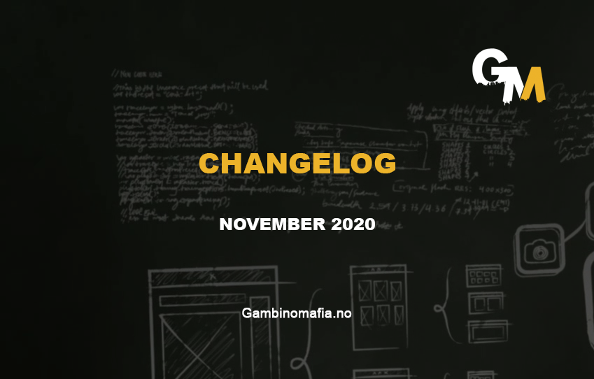 Changelog November 2020